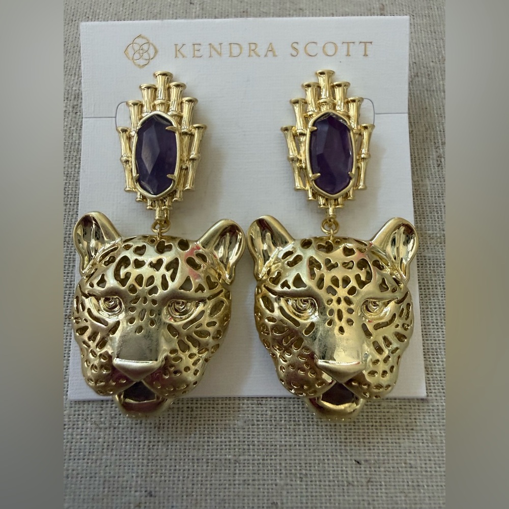 💛KENDRA SCOTT  PROTOTYPE JAGUAR STATEMENT EARRINGS💛